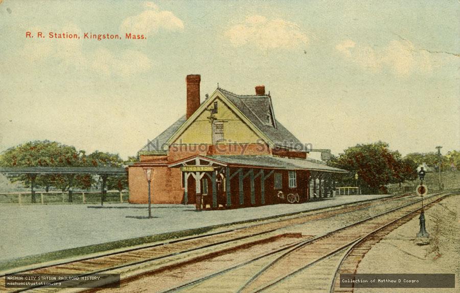 Postcard: Railroad Station, Kingston, Massachusetts